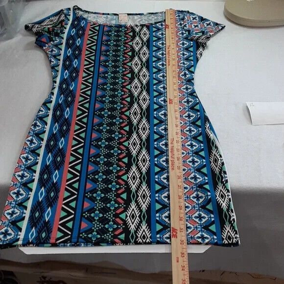 LA Breeze dress women's size large multicolor mini - Picture 9 of 11